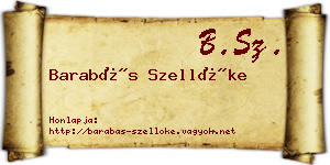 Barabás Szellőke névjegykártya